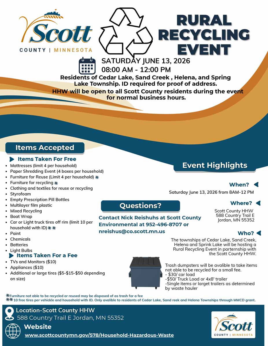 Poster for rural recycling event